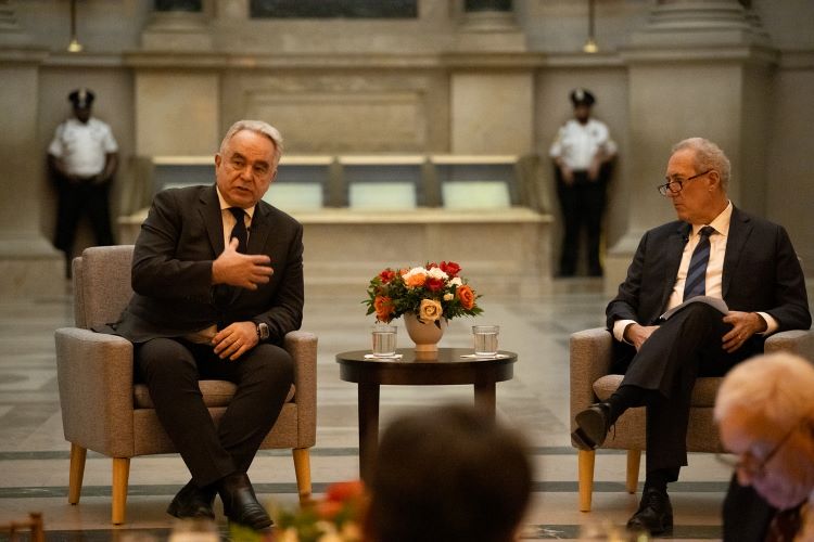 Deputy Secretary of State Kurt Campbell discusses U.S. foreign policy with Michael Froman at the National Archives on May 20, 2024 (Kaveh Sardari) Deputy Secretary of State Kurt Campbell discusses U.S. foreign policy with Michael Froman at the National Archives on May 20, 2024 (Kaveh Sardari)